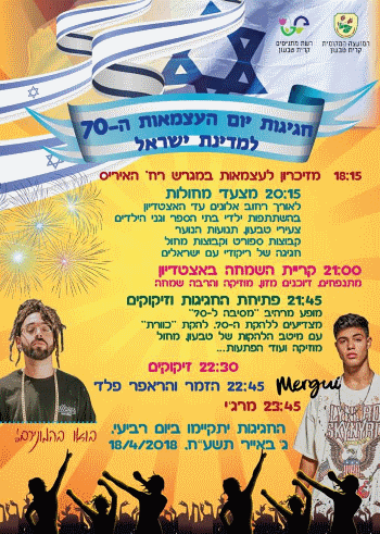 יום העצמאות 2018 בקרית טבעון אתר לגדול